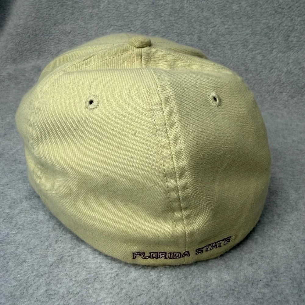 Florida State Seminoles Hat Cap Fitted‎ Mens Gold NCAA Football Nike Dri Fit